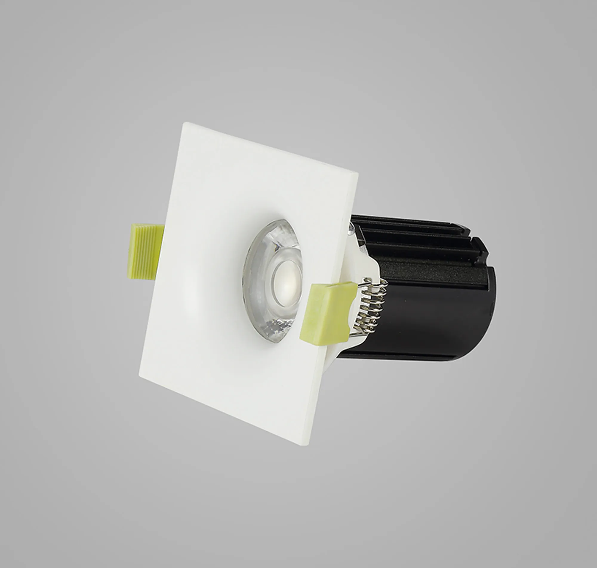 Bruve 9 Tridonic powered 9W 2700K 700lm 36° LED Engine,250mA , CRI>90 LED Engine Matt White Fixed Square Recessed Downlight, Inner Glass cover, IP65 DM201499  Dlux Bruve SQ 9 IP65